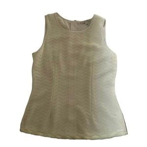 Banana Republic Women Size 12 Lace Blouse Shirt Top Back Zip 19-790